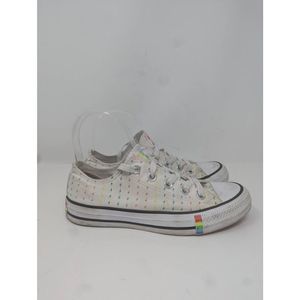 Converse Chuck Taylor All Star Ox Pride White (2019) Rainbow Lightning sneakers